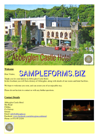 Abbeyglen Castle Hotel Brochure pdf free